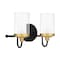 Quoizel Rowland 2-Light Matte Black Vanity Light ROW8615MBK - alternate 4